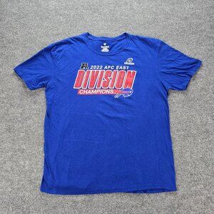 Buffalo Bills Tshirt Mens XL Blue NFL‎ Football Sports 2022 AFC East Div Champs
